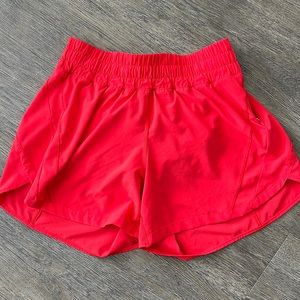 Coral Red Lululemon shorts - size 8